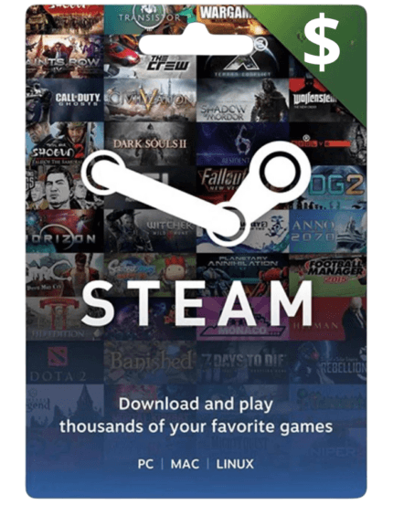 buy steam gift card digital