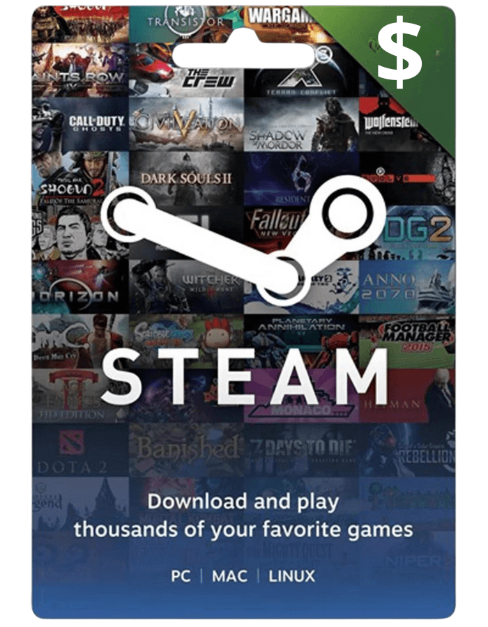 buy steam gift card digital